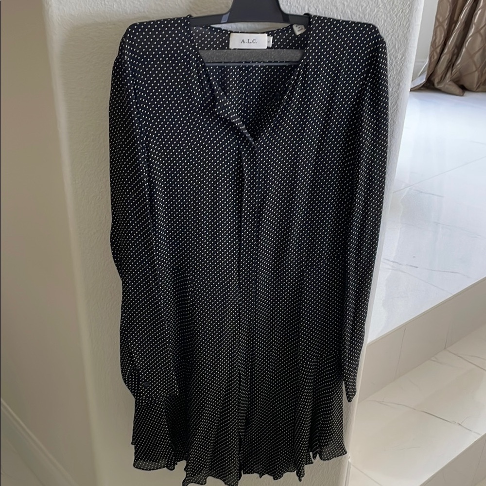 A.L.C. Black Polka Dot Dress